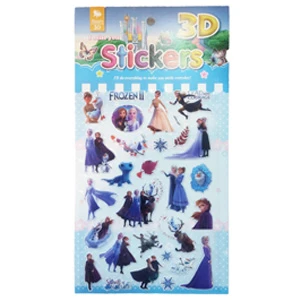 Frozen II 3D Bubble Stickers with Back Coloring Page Self-Adhesive Stickers for Kids 15 × 27 cm (HR88)
